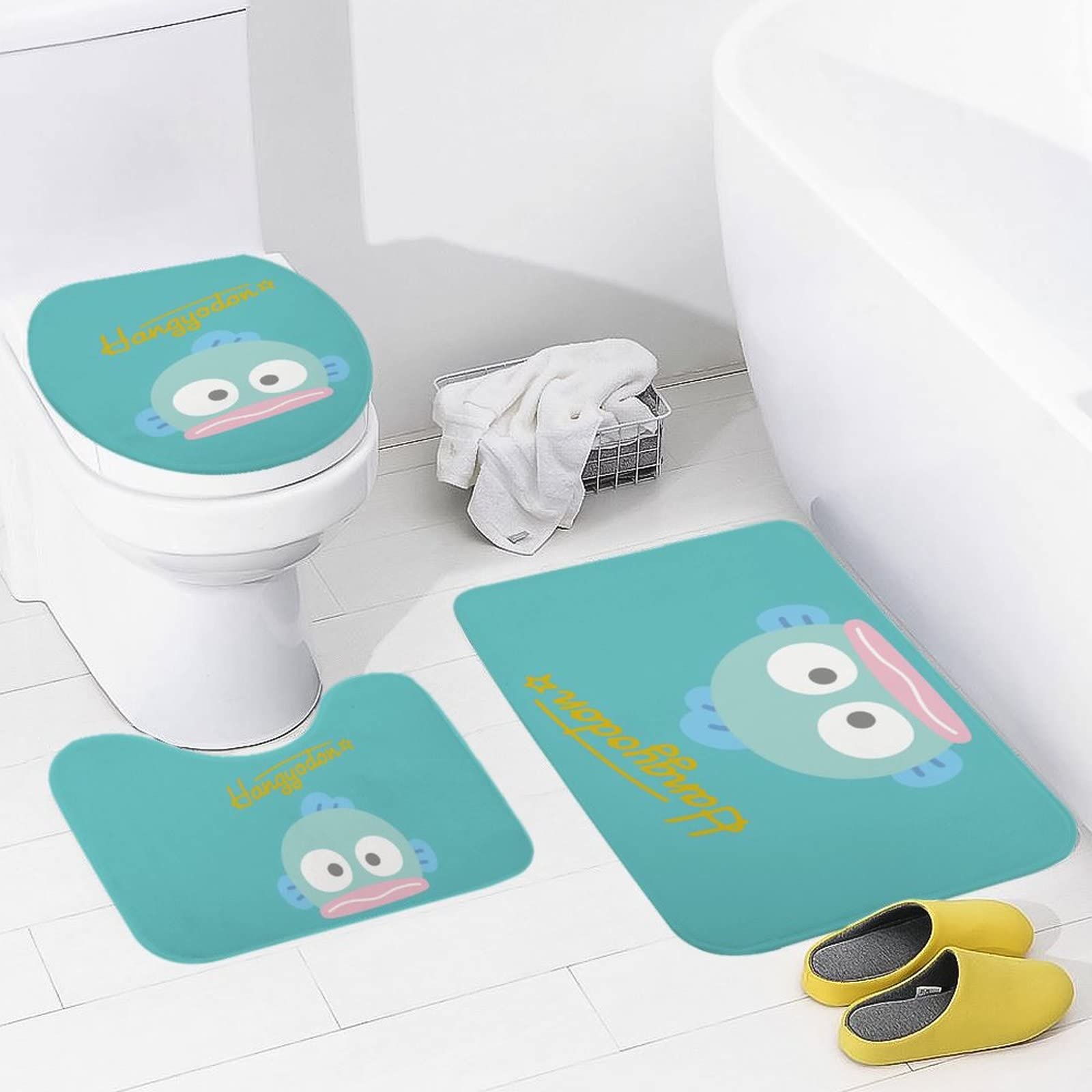 Amazon | ハンギョドン トイレマット 3点セット トイレ―カバー マット